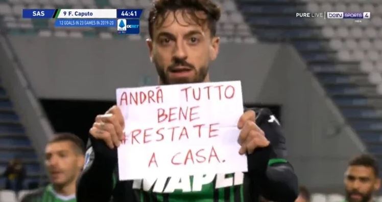 Lojtari dha një mesazh në mes të ndeshjes, menjëherë pas saj u pezullua Serie A