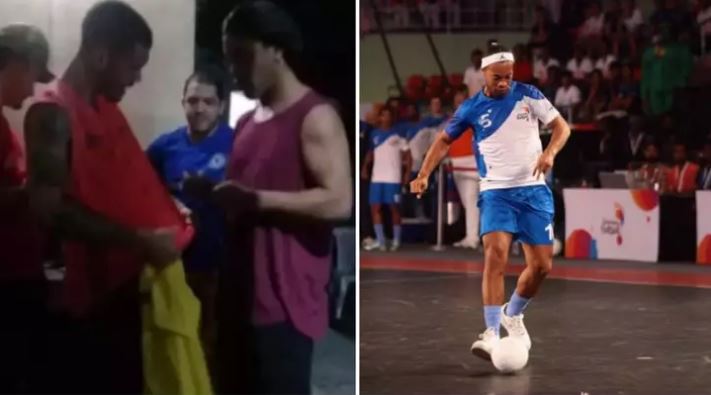 Ronaldinho do të marrë pjesë në një turne futbolli në burg, por nuk i lejohet të shënojë gola