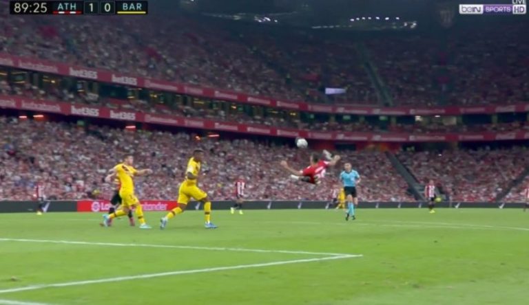 Goli i fundit në karrierën e të madhit Aduriz ishte spektakolar, dhe atë ia shënoi Barcelonës