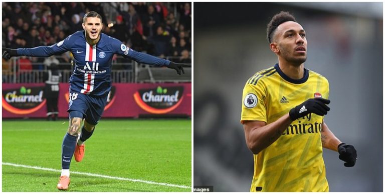 Icardi tek Arsenal, Aubameyang tek Inter
