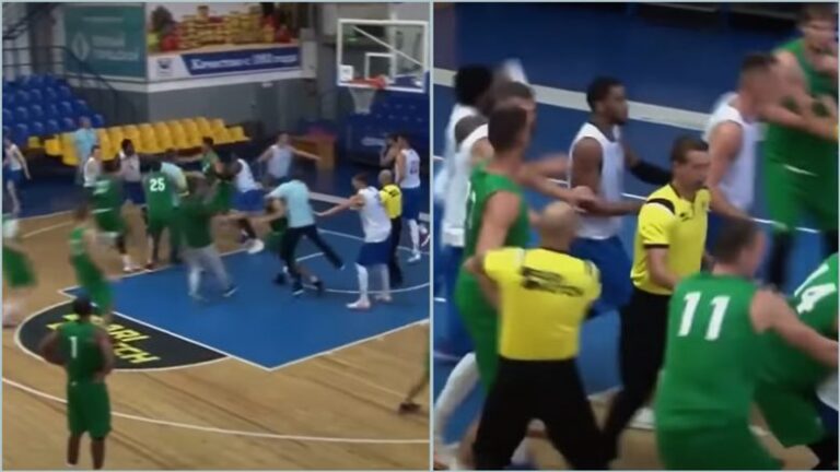 Rrahje masive në një ndeshje basketbolli në Ukrainë