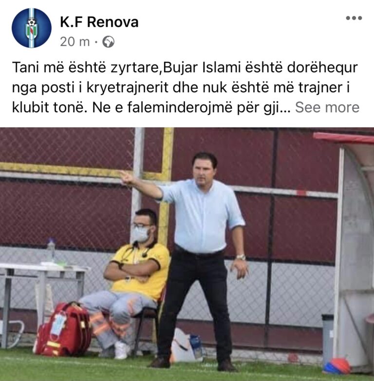 Zyrtare: Renova ndahet me Bujari Islamin