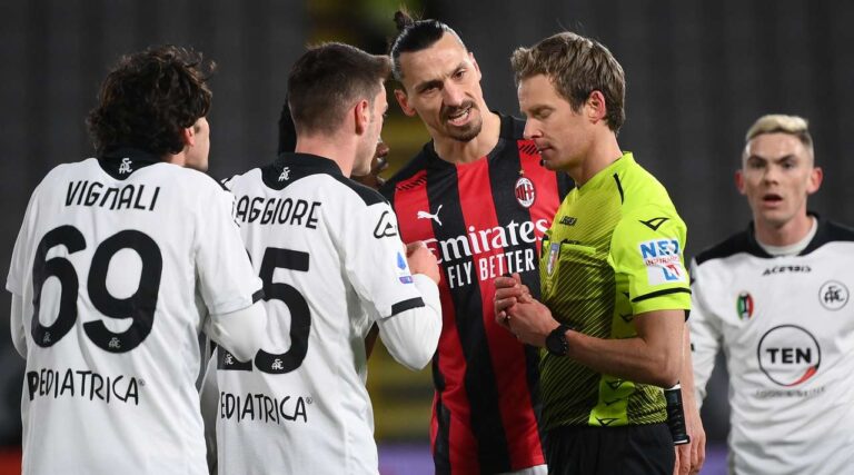 Milani gabon, mposhtet nga Spezia