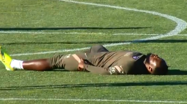 VIDEO: Sulmuesi Atletico Madrid humb vetëdijen dhe përplaset në tokë