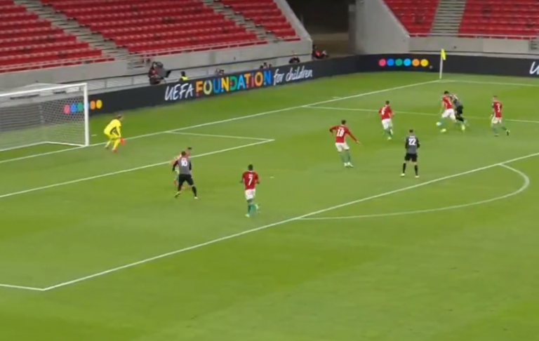 Supergol nga Broja, Shqipëria në epërsi ndaj Hungarisë