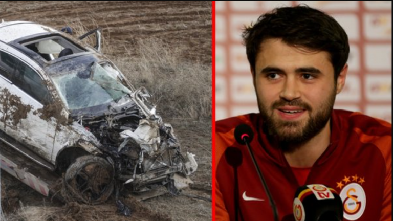 Pamje nga aksidenti që i mori jetën lojtarit të Turqisë – makina krejtësisht e shkatërruar