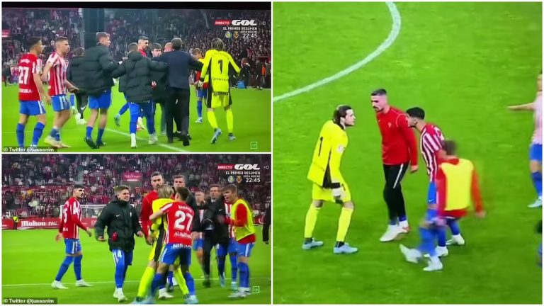 E turpshme nga Spanja, lojtarët sulmojnë portierin kundërshtar (VIDEO)