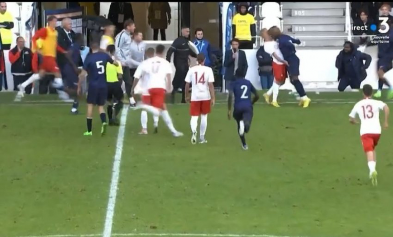 Katër kartonë të kuq për “gjelat”, arbitri mbyll 15 minuta para fundit duelin Francë – Poloni