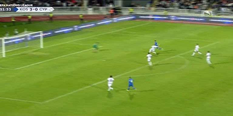 Kosova po e deklason Qipron, Muriqi shënon golin e katërt (VIDEO)