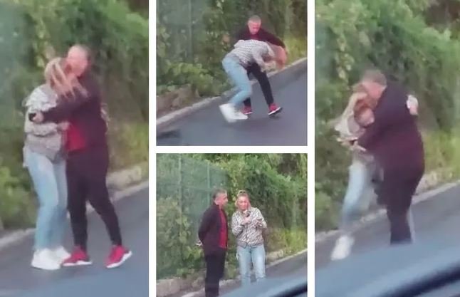 Skandal, trajneri dhunon fizikisht ish-bashkëshorten në mes të rrugës! (VIDEO)
