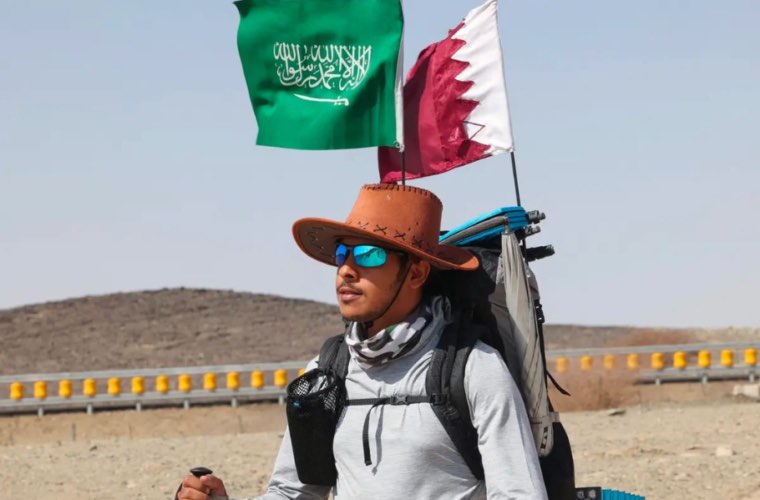 Pas 51 ditësh, tifozi nga Arabia Saudite mbërrin në Katar në këmbë për të ndjekur Kupën e Botës FIFA 2022
