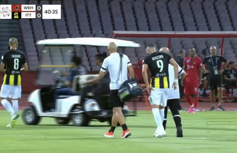 Ankth te Al Ittihad, Benzema dëmtohet dhe lë në mes ndeshjen me Al Wehda
