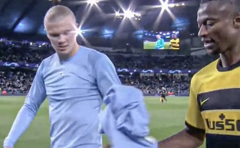 Gjesti i rrallë i futbollistit afrikan, i kërkoi fanelën Haalandit pa u kryer ndeshja