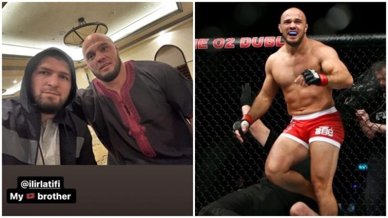 “Vëllai im” – Khabib Nurmagomedov poston foto me Ilir Latifin dhe e shoqëron me flamurin shqiptar