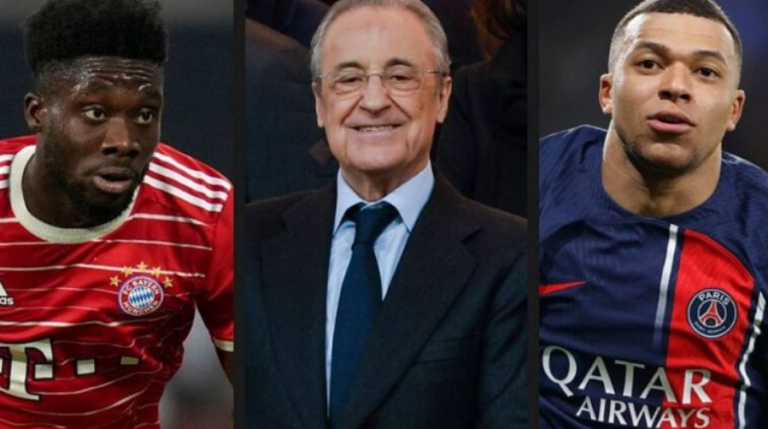 Ironi dhe humor, Florentino Perez me hezitim të madh për transferimin e Mbappes dhe Daviesit