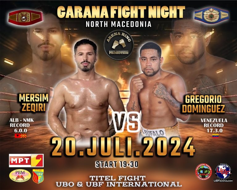 Dominguez kundërshtar i Mersim Zeqirit për dy tituj internacional UBO e UBF