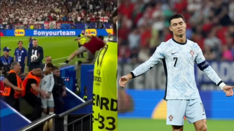 Tjetër skenë tronditëse në Euro 2024: Një tifoz u hodh drejt Cristiano Ronaldos nga tribuna dhe ra në tunel