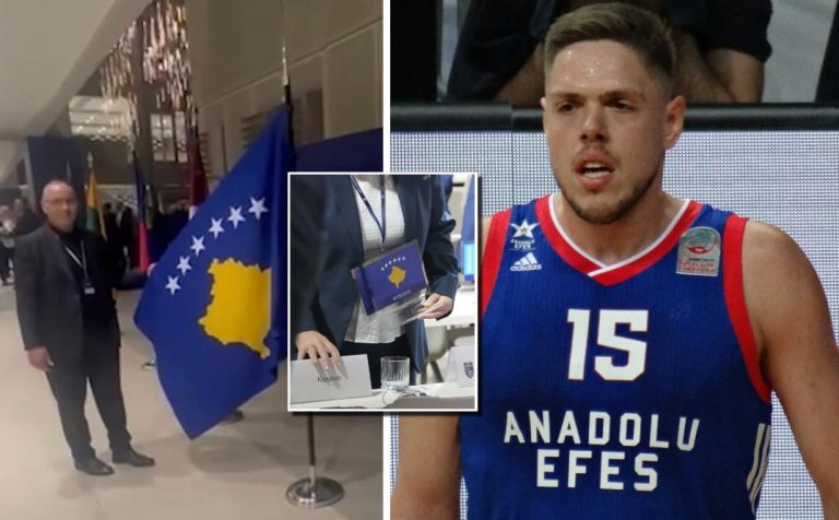 I “del tymi” basketbollistit serb, fajëson partitë politike për prezencën e flamurit të Kosovës në kongresin e UEFA-s në Beograd